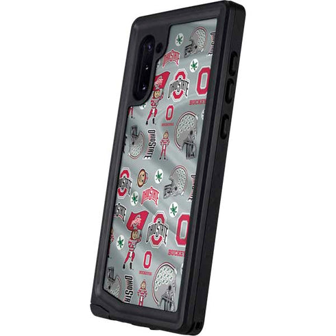Ohio State University Pattern Galaxy Note 10 Waterproof Case