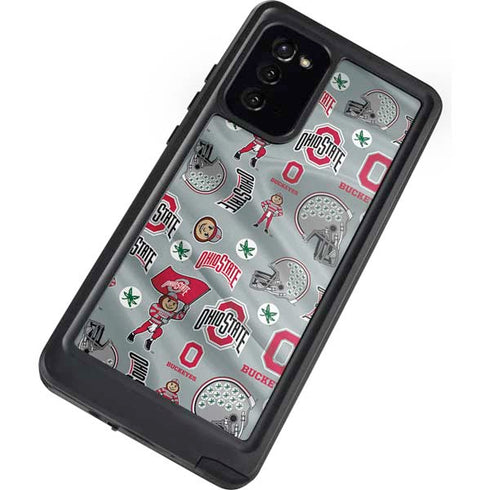 Ohio State University Pattern Galaxy Note20 5G Waterproof Case
