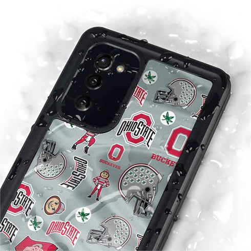 Ohio State University Pattern Galaxy Note20 5G Waterproof Case