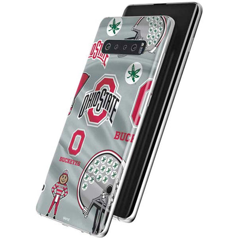 Ohio State University Pattern Galaxy S10 Plus Skin