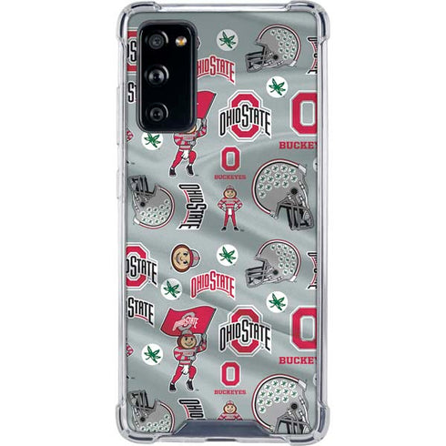 Ohio State University Pattern Galaxy S20 FE Clear Case