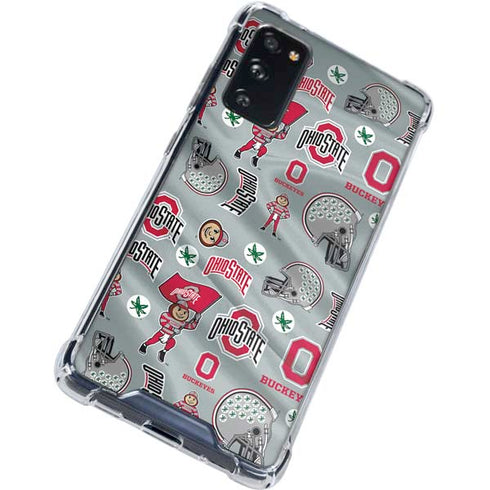 Ohio State University Pattern Galaxy S20 FE Clear Case