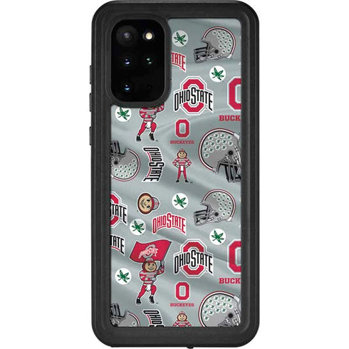 Ohio State University Pattern Galaxy S20 Plus Waterproof Case