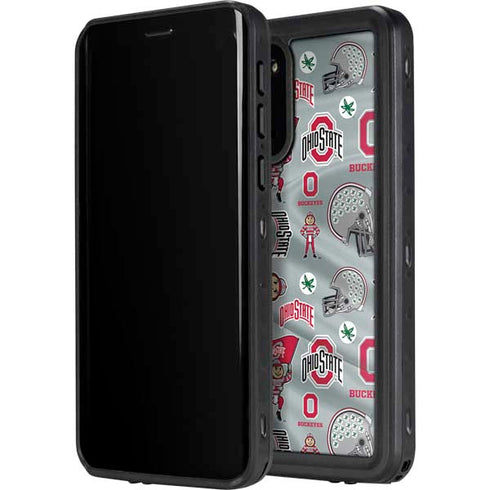 Ohio State University Pattern Galaxy S20 Plus Waterproof Case