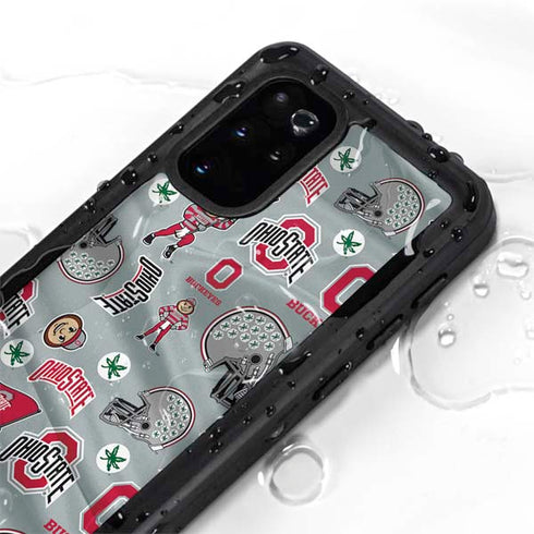 Ohio State University Pattern Galaxy S20 Plus Waterproof Case