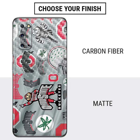Ohio State University Pattern Galaxy S20 Skin