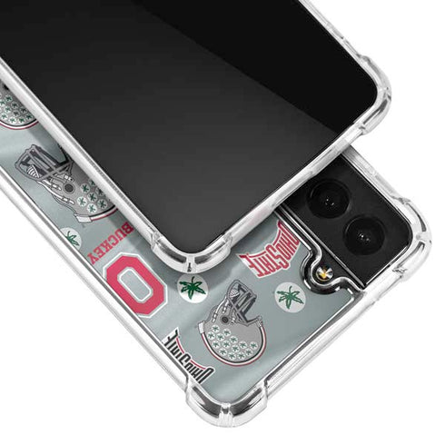 Ohio State University Pattern Galaxy S21 FE Clear Case