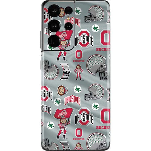 Ohio State University Pattern Galaxy S21 Ultra 5G Skin