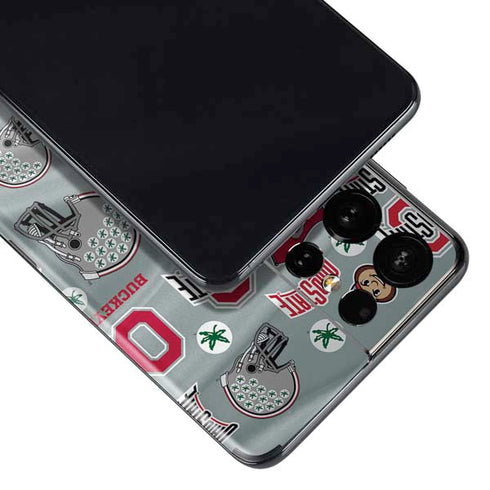 Ohio State University Pattern Galaxy S21 Ultra 5G Skin