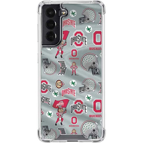 Ohio State University Pattern Galaxy S22 Clear Case