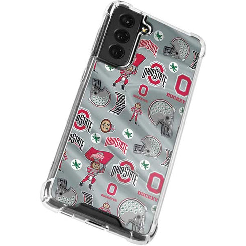 Ohio State University Pattern Galaxy S22 Clear Case