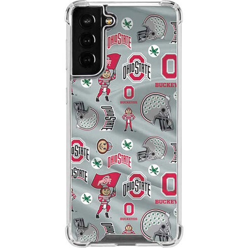Ohio State University Pattern Galaxy S22 Plus Clear Case