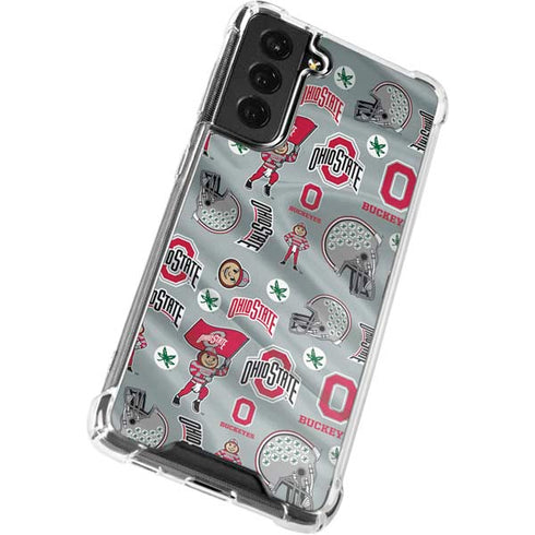 Ohio State University Pattern Galaxy S22 Plus Clear Case