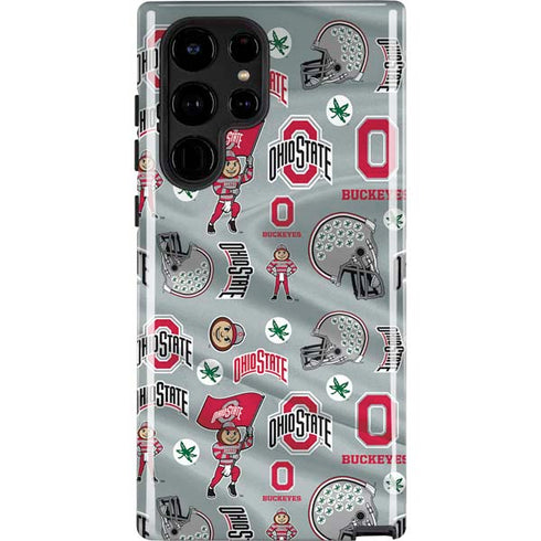 Ohio State University Pattern Galaxy S22 Ultra Pro Case