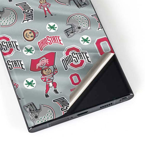 Ohio State University Pattern Galaxy S22 Ultra Skin