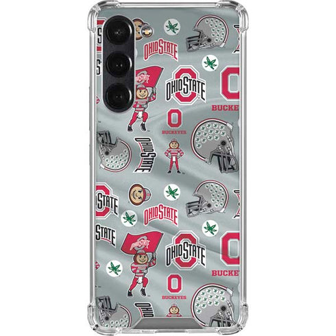 Ohio State University Pattern Galaxy S23 Plus Clear Case
