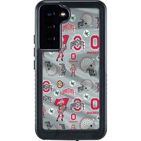 Ohio State University Pattern Galaxy S23 Plus Waterproof Case