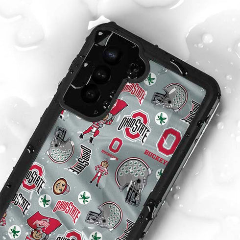 Ohio State University Pattern Galaxy S23 Plus Waterproof Case
