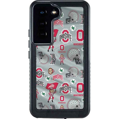 Ohio State University Pattern Galaxy S23 Waterproof Case