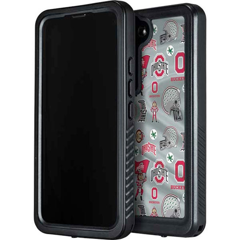 Ohio State University Pattern Galaxy S23 Waterproof Case