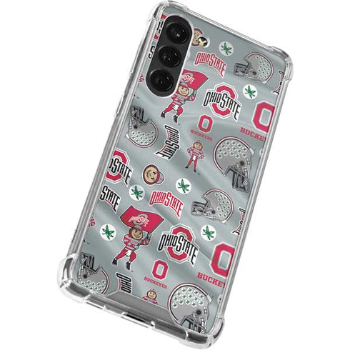 Ohio State University Pattern Galaxy S24 FE Clear Case