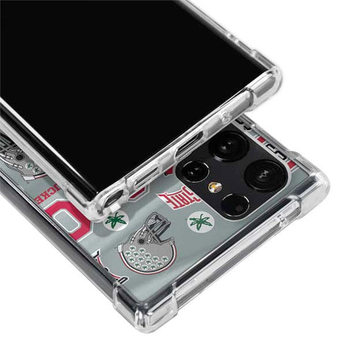 Ohio State University Pattern Galaxy S24 Ultra Clear Case