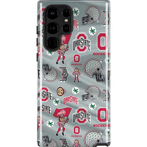 Ohio State University Pattern Galaxy S25 Ultra Impact Case