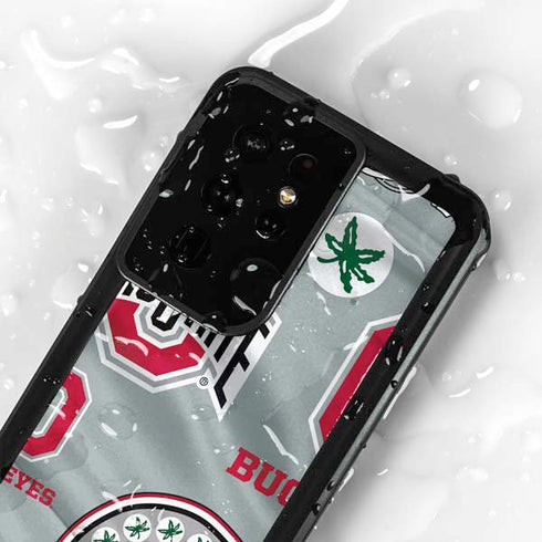 Ohio State University Pattern Galaxy S24 Ultra Waterproof Case