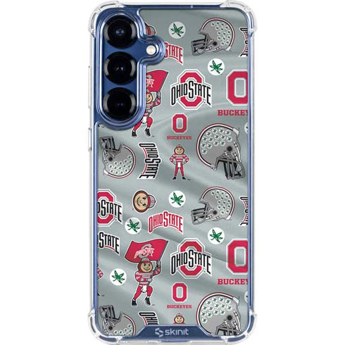 Ohio State University Pattern Galaxy S25 Plus Clear Case