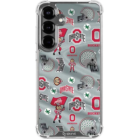 Ohio State University Pattern Galaxy S26 Clear Case