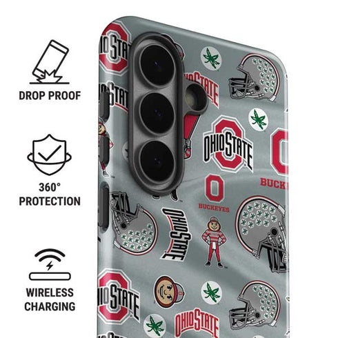 Ohio State University Pattern Galaxy S26 Plus Impact Case