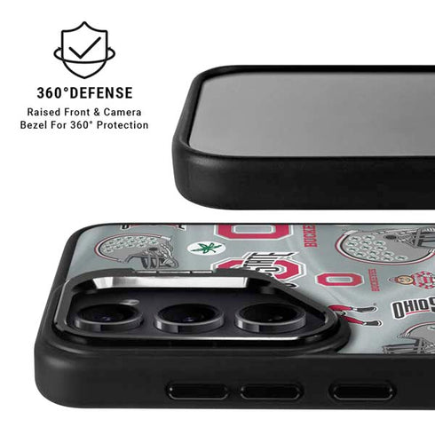 Ohio State University Pattern Galaxy S26 Plus Kickstand Case