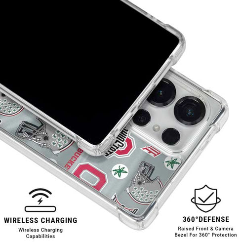 Ohio State University Pattern Galaxy S26 Ultra Clear Case