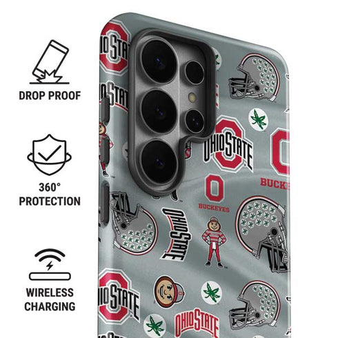 Ohio State University Pattern Galaxy S26 Ultra Impact Case