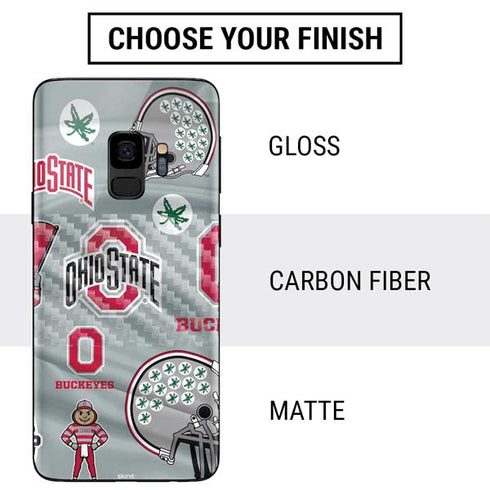 Ohio State University Pattern Galaxy S9 Skin
