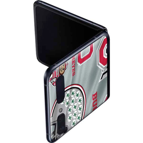 Ohio State University Pattern Galaxy Z Flip Skin