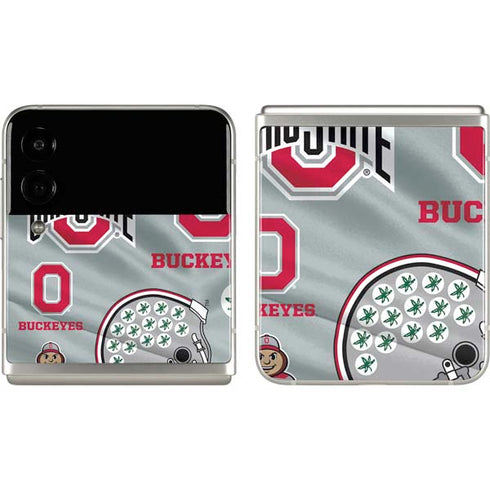 Ohio State University Pattern Galaxy Z Flip3 5G Skin