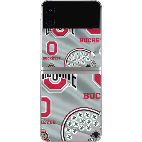 Ohio State University Pattern Galaxy Z Flip3 5G Skin