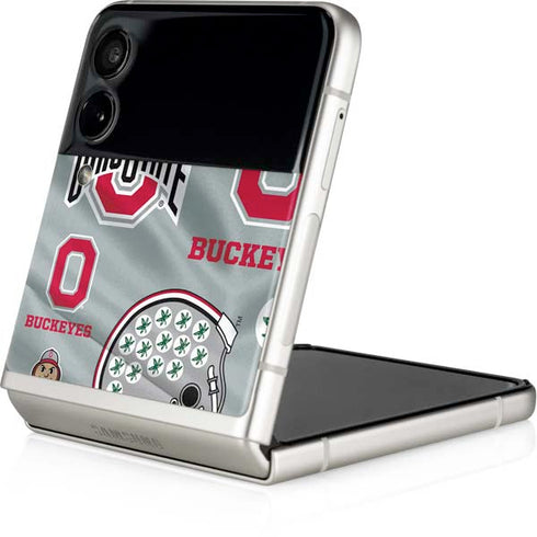 Ohio State University Pattern Galaxy Z Flip3 5G Skin