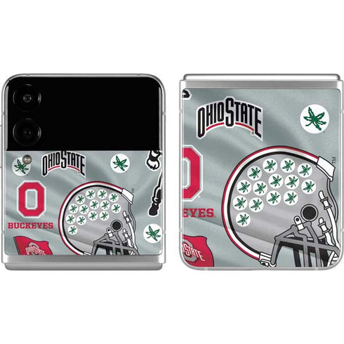 Ohio State University Pattern Galaxy Z Flip4 5G Skin