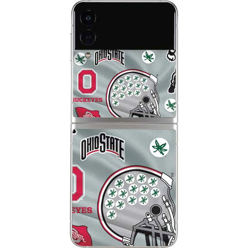 Ohio State University Pattern Galaxy Z Flip4 5G Skin