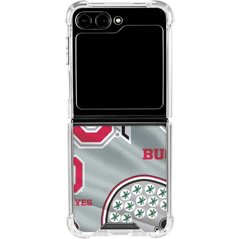 Ohio State University Pattern Galaxy Z Flip5 5G Clear Case