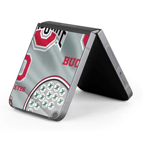 Ohio State University Pattern Galaxy Z Flip6 Skin