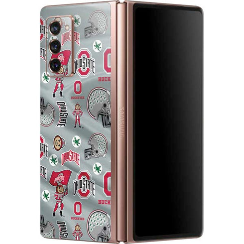 Ohio State University Pattern Galaxy Z Fold2 5G Skin