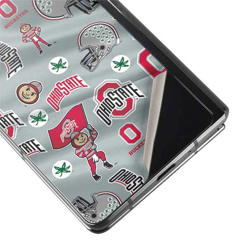 Ohio State University Pattern Galaxy Z Fold2 5G Skin