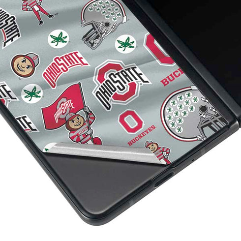 Ohio State University Pattern Galaxy Z Fold3 5G Skin