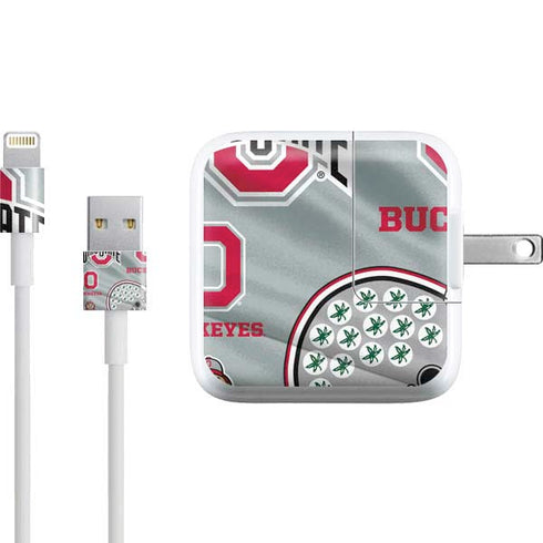 Ohio State University Pattern iPad Charger (10W USB) Skin