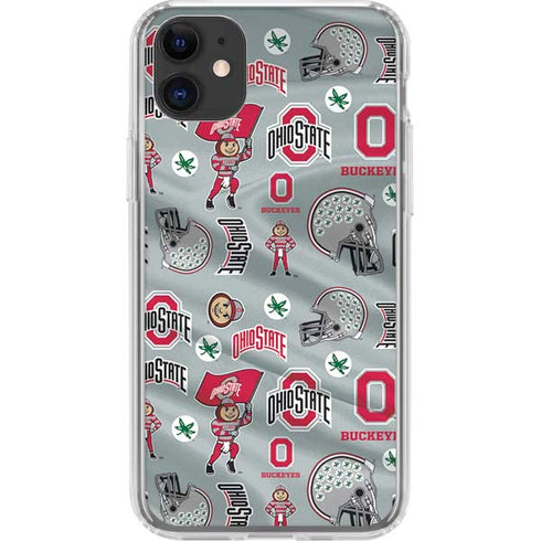 Ohio State University Pattern iPhone 11 Clear Case