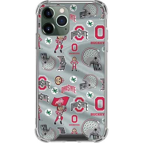 Ohio State University Pattern iPhone 11 Pro Max Clear Case
