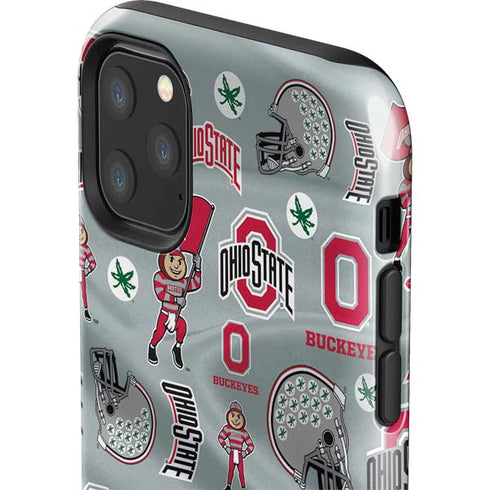 Ohio State University Pattern iPhone 11 Pro Max Impact Case